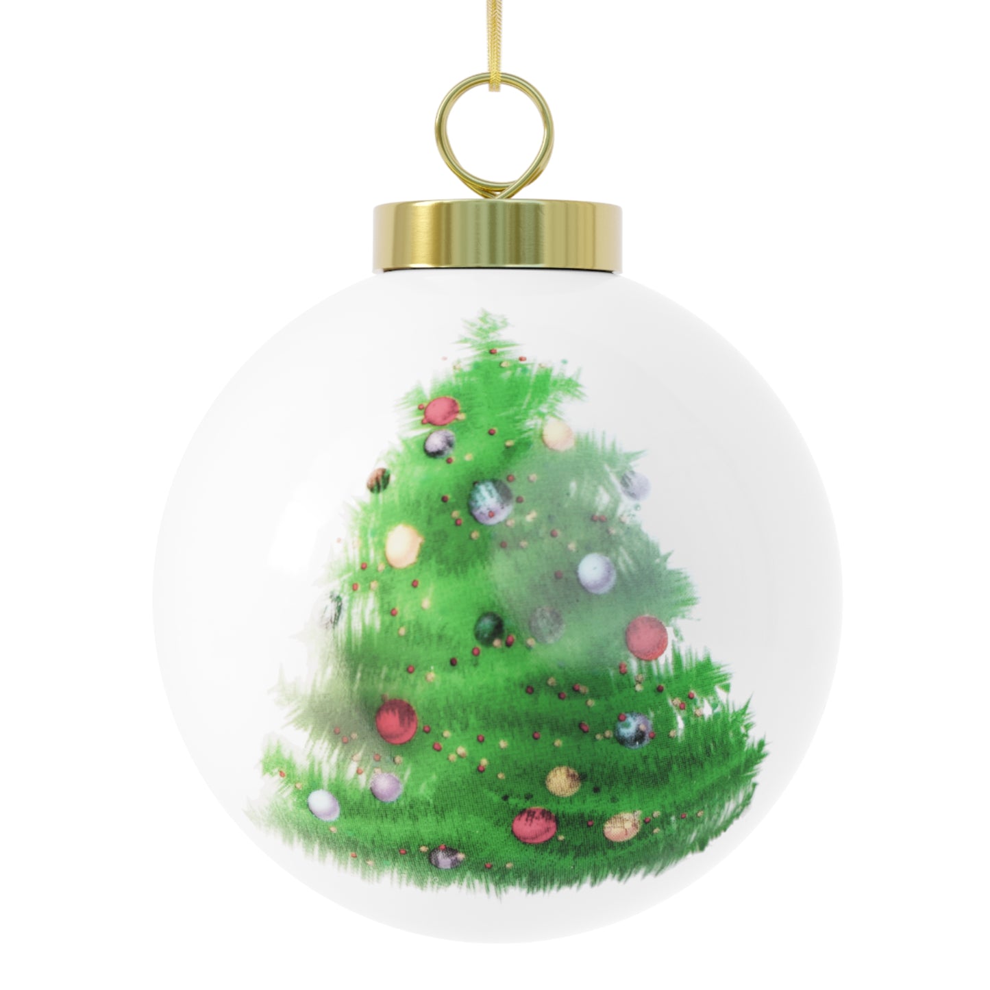 Boxer/Mastiff Dog Silhouette Christmas Ball Ornament