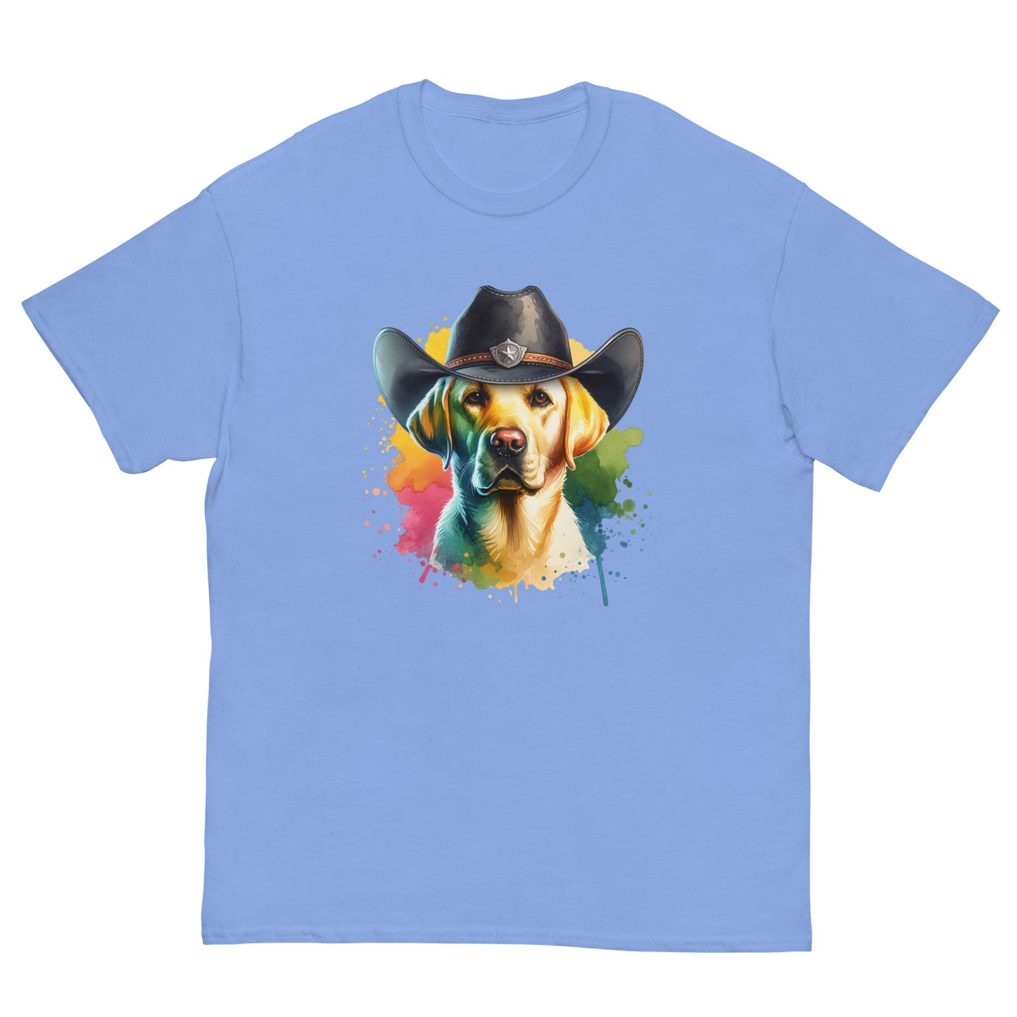 Country Western short-sleeved t-shirt - yellow labrador retriever