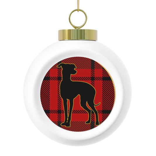 Greyhound Dog Christmas Ball Ornament