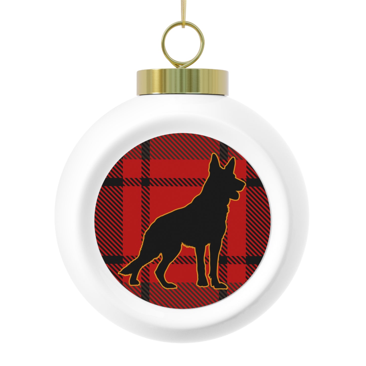 German Shepherd Dog Christmas Ball Ornament