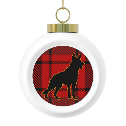 German Shepherd Dog Christmas Ball Ornament