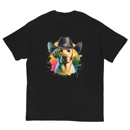 Country Western short-sleeved t-shirt - yellow labrador retriever