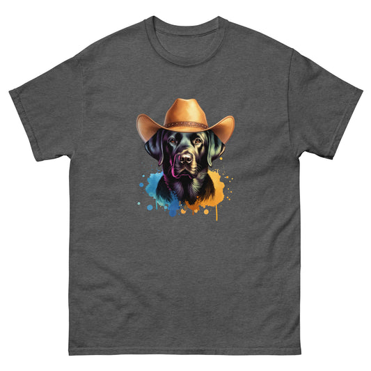 Country Western class t-shirt - Black Lab Cowboy