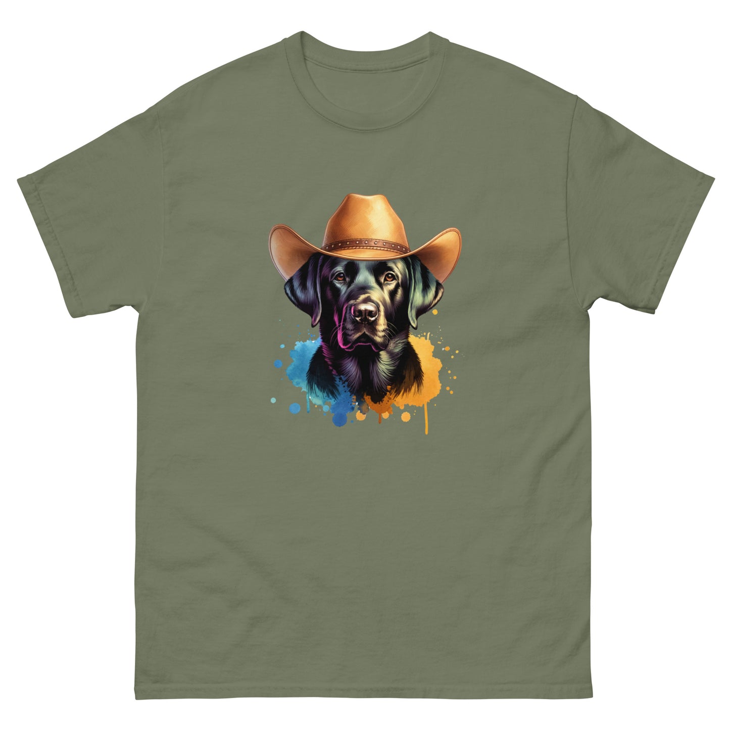 Country Western class t-shirt - Black Lab Cowboy