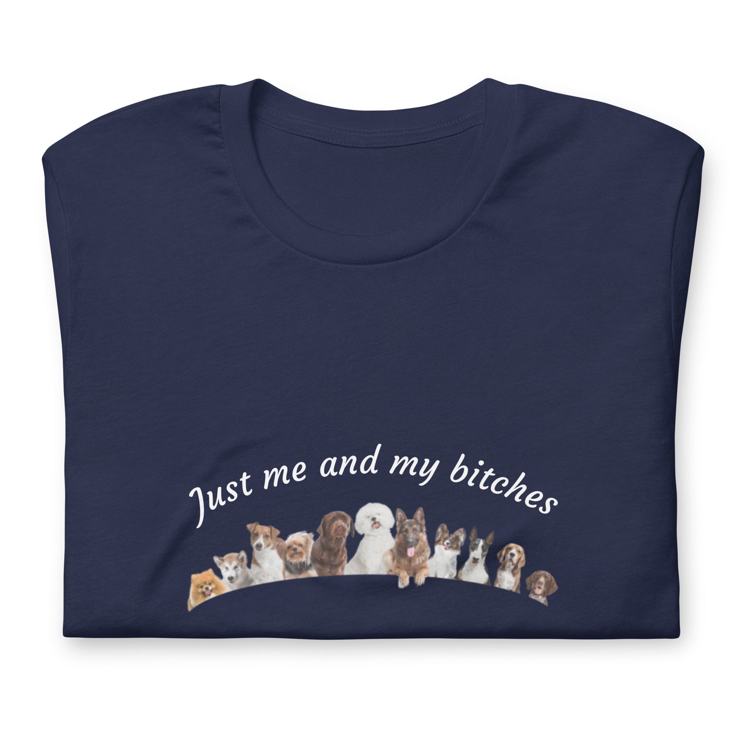 Just Me and My Bitches Unisex t-shirt