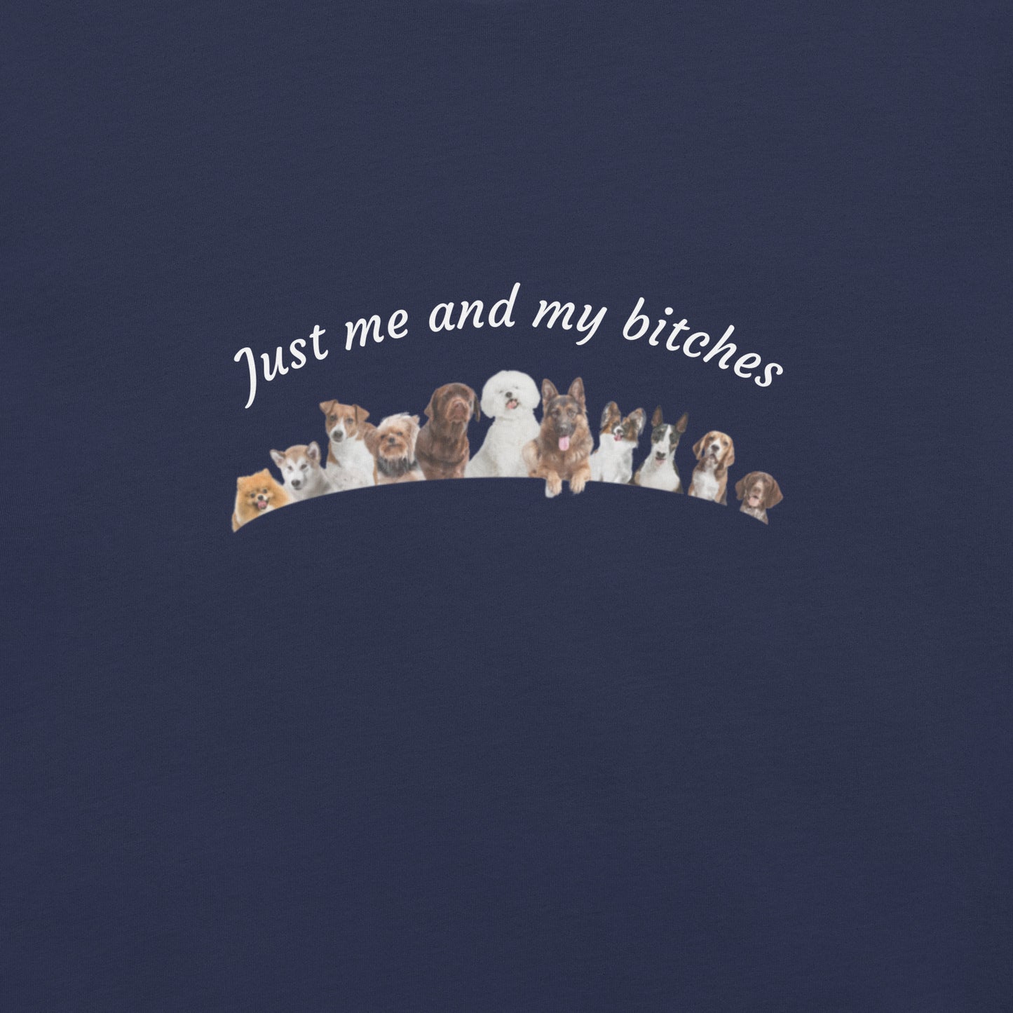 Just Me and My Bitches Unisex t-shirt