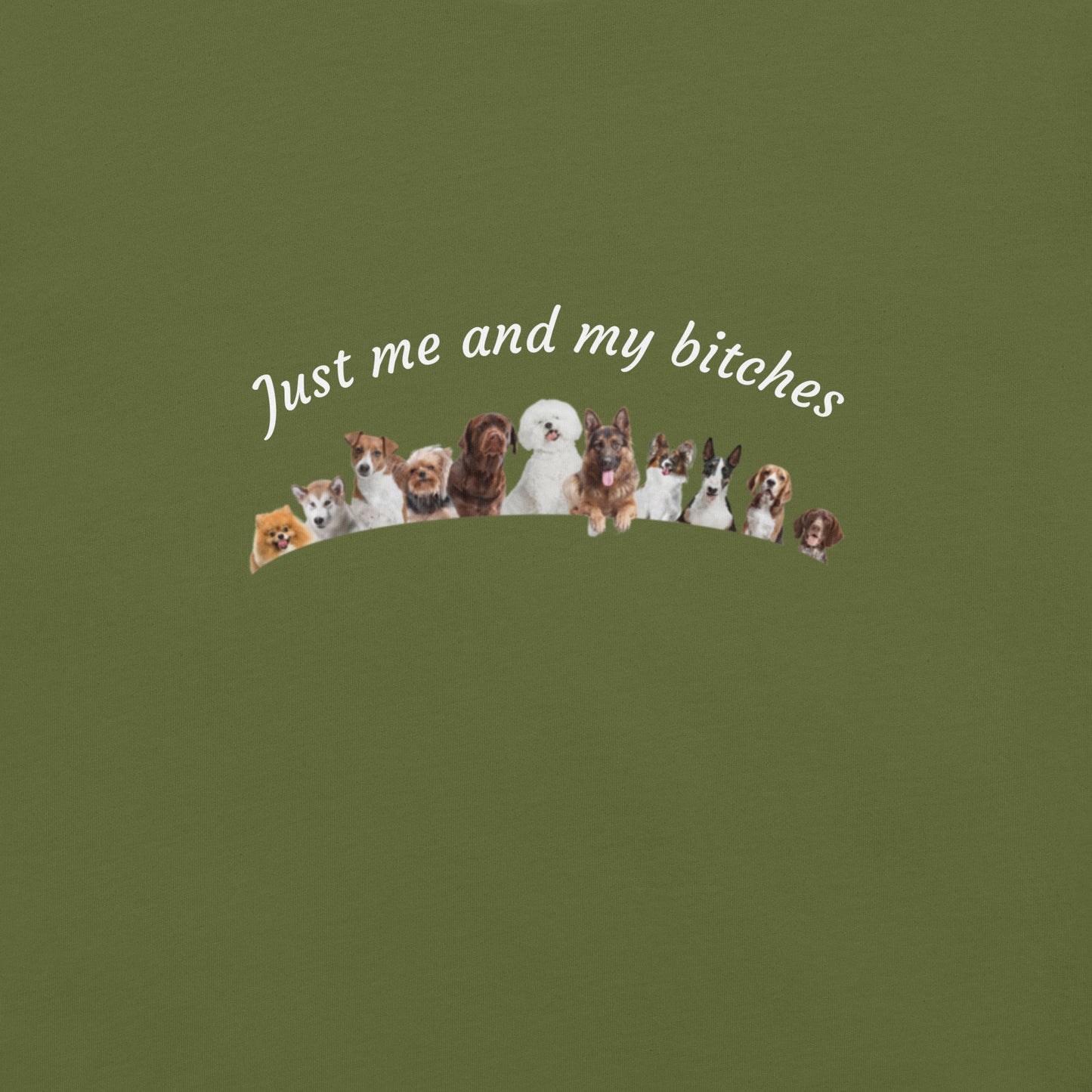 Just Me and My Bitches Unisex t-shirt